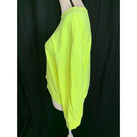 Zara Womens Hot Yellow No Stress Long Sleeve Sweat Shirt Sweater Top Small - Picture 3 of 6